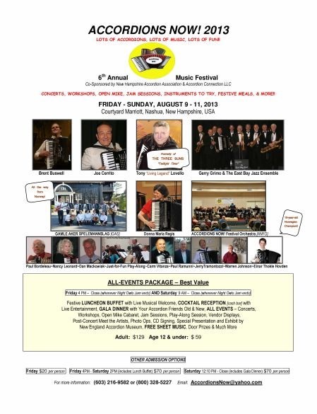 ACCORDIONS NOW! 2013 poster
