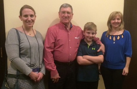 left to right: Kelly Phillips, Jim Rice, Owen Phillips,  Ina Yakubeika