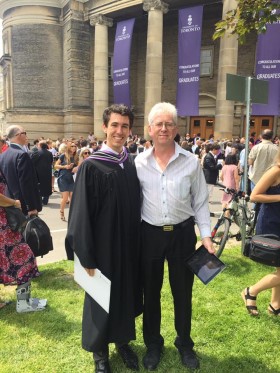Michael Bridge and his dad