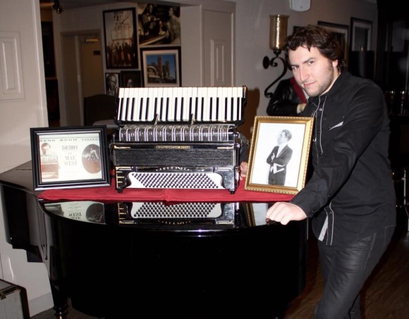 Cory with Guido Deiro Accordion