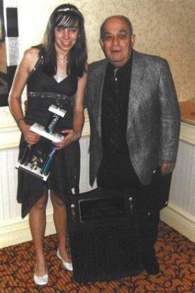 Danielle Renzi with her teacher, Robert Paolo