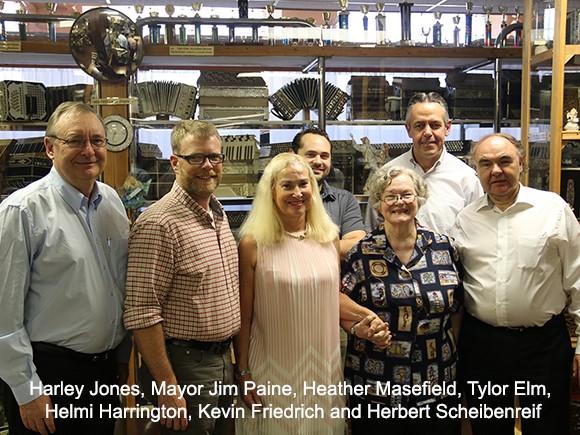 Harley Jones, Mayor Jim Paine, Heather Masefield, Tylor Elm, Helmi Harrington, Kevin Friedrich, Herber Scheibenreif