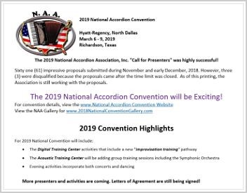 2019 NAA Info