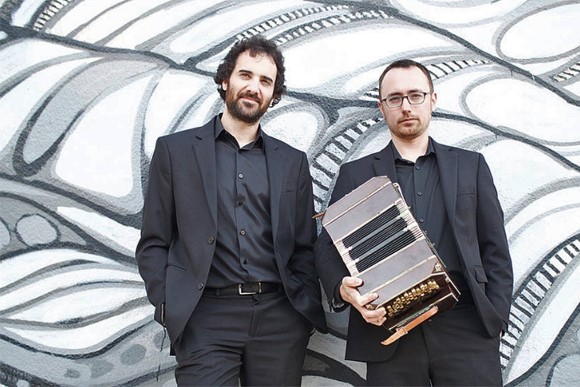 Argentine tango pianist Mariano Barreiro, left, and bandoneonist Charles Gorczynski.  Photo courtesy World Accordion and Tango Festival