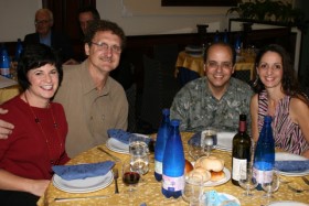 Faithe and Ron Lankford - USA Roland Accordion Manager. Right is Joseph (USA contestant) and his wife Giovanna Natoli.