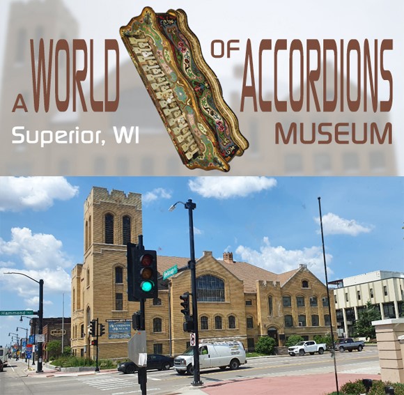 A World of Accordions Museum header, picture