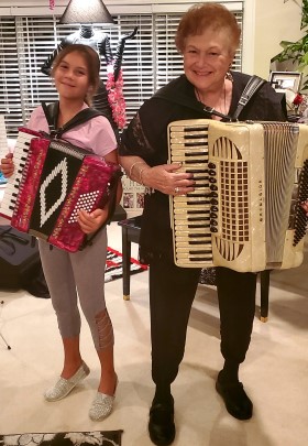 Isabella and her teacher