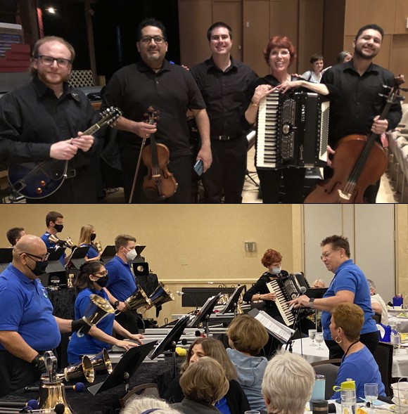  Jane and the Lawrence (Kansas) Community Handbell Choir performing at the Area 8 Handbell Festival
