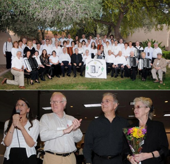 Top: Frank Marocco Event participants Lower: Joan & Dan Grauman, Frank & Anne Marocco