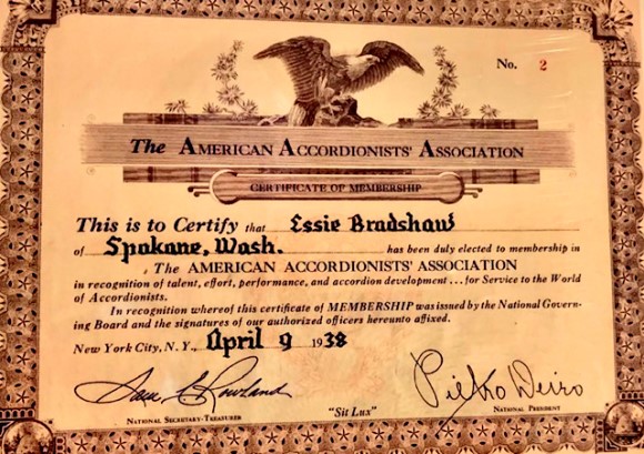 AAA Membership Certificate No. 2