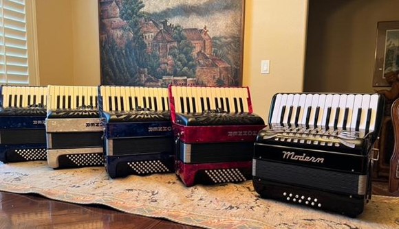 donated accordions